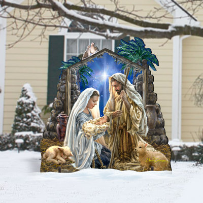 Décoration extérieure en bois «Glory to God»