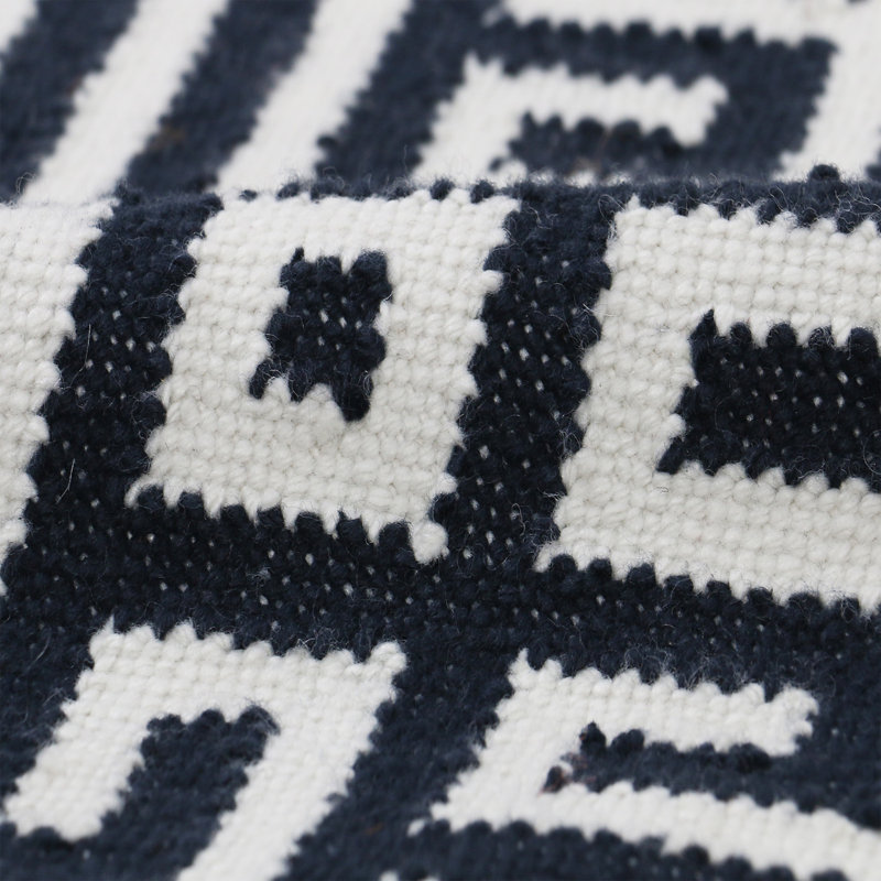 Wowza Geometric Area Rug in Black/White, Runner 2'6" x 7'