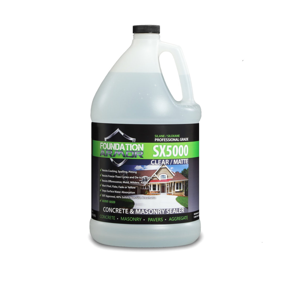 1 GAL Armor SX5000 PRO-Grade Solvent Based Silane-Siloxane Water Repellent Concrete And Masonry Sealer Foundation Armor
