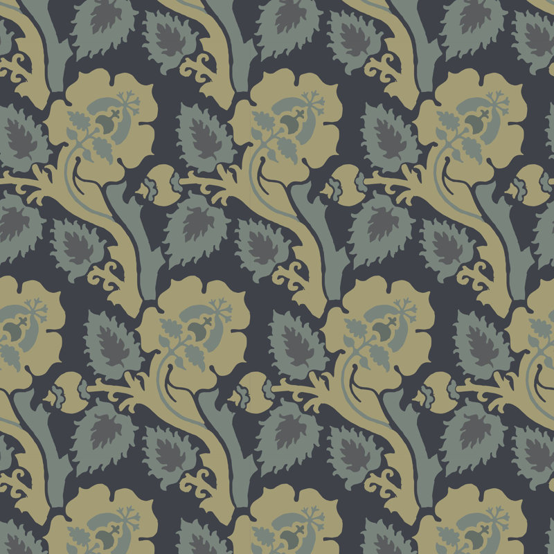 Paisley Briar - Papier peint botanique Golden Hour