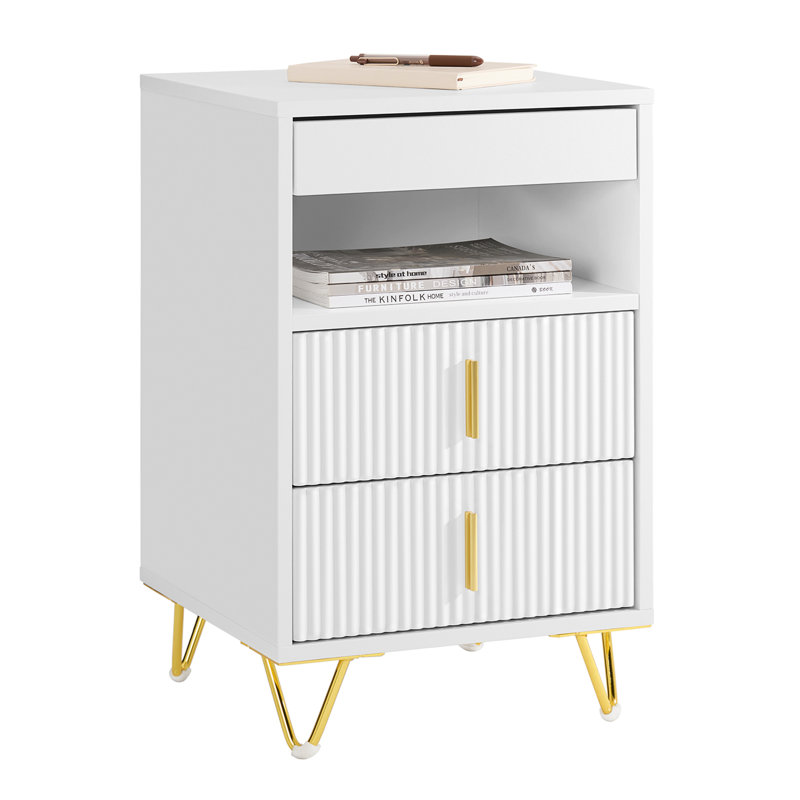 20cm W Manufactured Wood Bedside Table