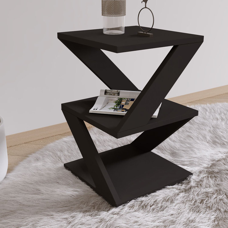 Siyan End Table, Black/Oak