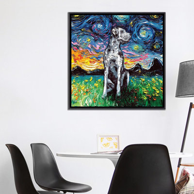 « Merle Great Dane Night » par aja Trèves, reproduction d’art