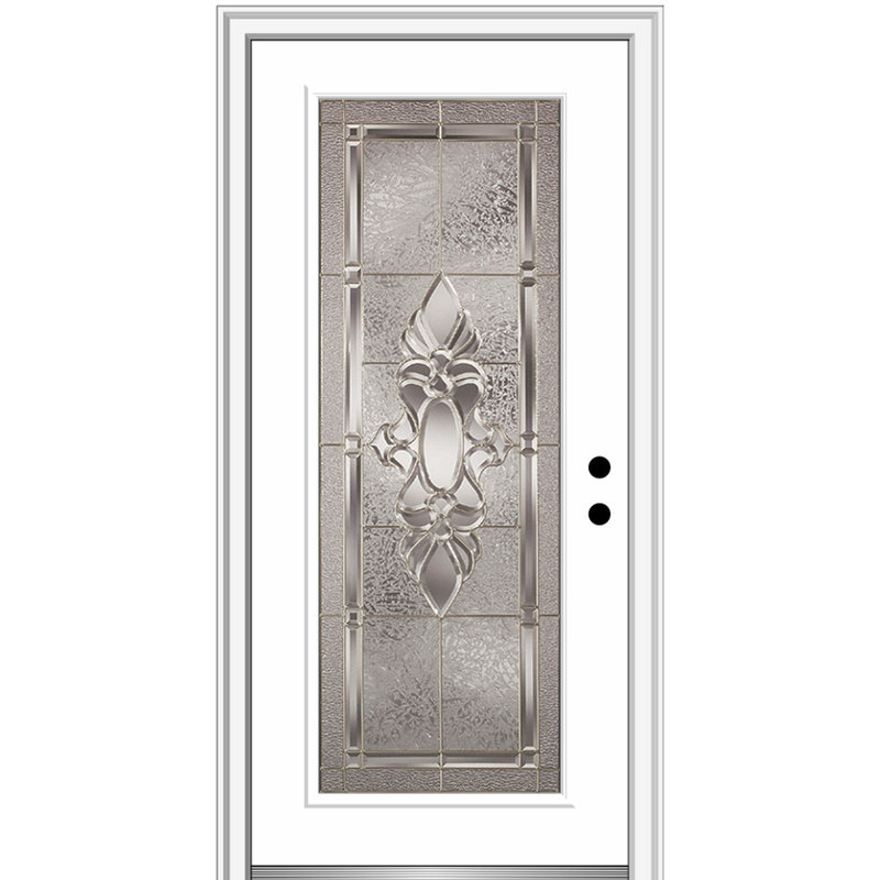 Porte d'entrée pré-montée Heirloom Master, 80 po x 36 po, Gauche / Vers l'intérieur, Blanc brillant