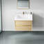 Meuble-lavabo de salle de bain de 30 po avec lavabo. Beauté en chêne naturel. Rangement en forme de U. Comptoir en résine haute pierre. Tiroir à fermeture silencieuse. Formulaire d'installation simple. 24V15-30Non pour le charisme. Valeur.