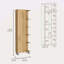 Armoire de coin, cinq tablettes ouvertes, une porte-2032765254