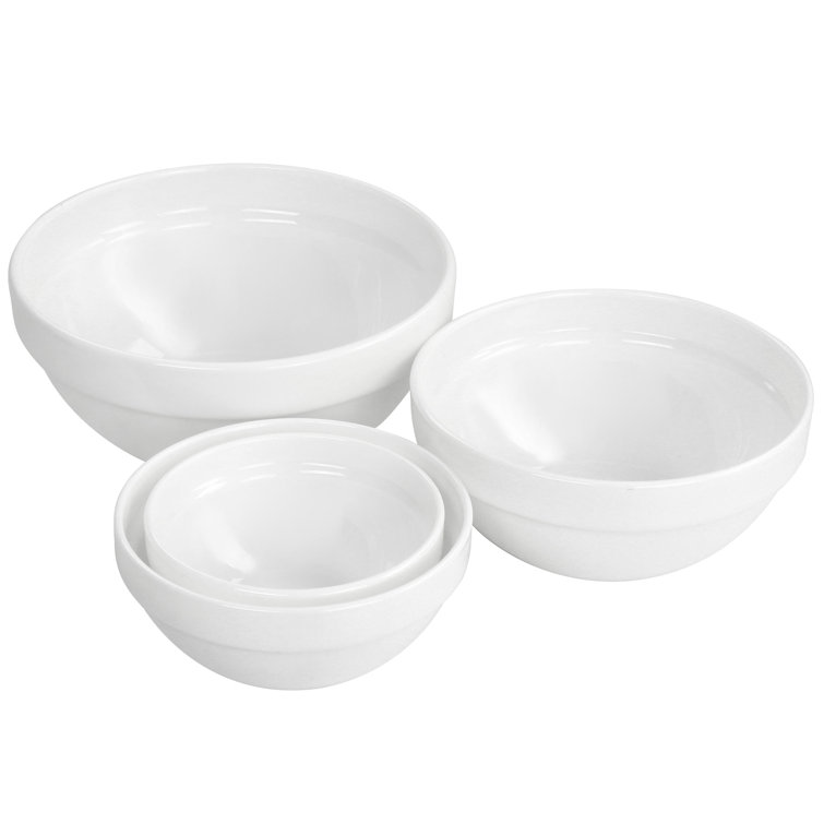 Hammered White Pearl 6 Piece Set with Glass Lids 8”, 10” and 12