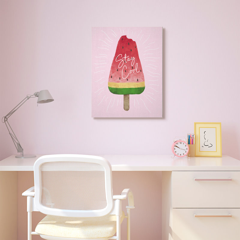 Davin Stay Cool Watermelon Ice Cream Art, Toile tendue, H 40 po x l 30 po