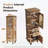 Rustic Wood Storage Cabinet with 2 Drawers,2 Doors,for Organized Living Spaces-331851472