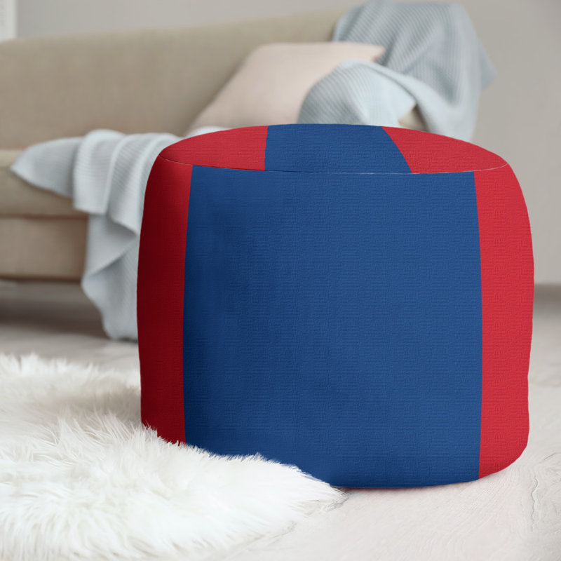 repose-pieds rond 20,5", Rouge / bleu royal
