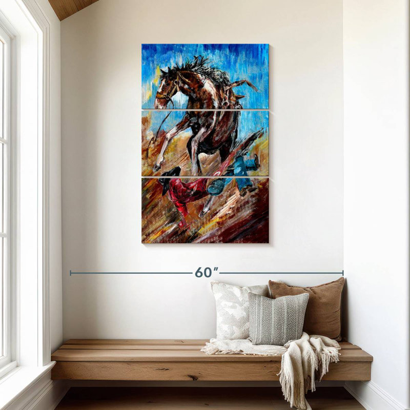Lelar Fallen Cowboy, 45" H x 28" W