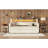 Twin Size Daybed With Trundle, Upholstered PU Leather With Charging Station And LED Lights-356123433