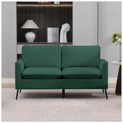 Causeuse rembourrée en cuir Cat Paw, luxe nordique rétro pour le salon, le balcon et la chambre à coucher
