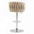 Swivel Adjustable Height Bar Stool with Woven Back & Footrest-1747495818