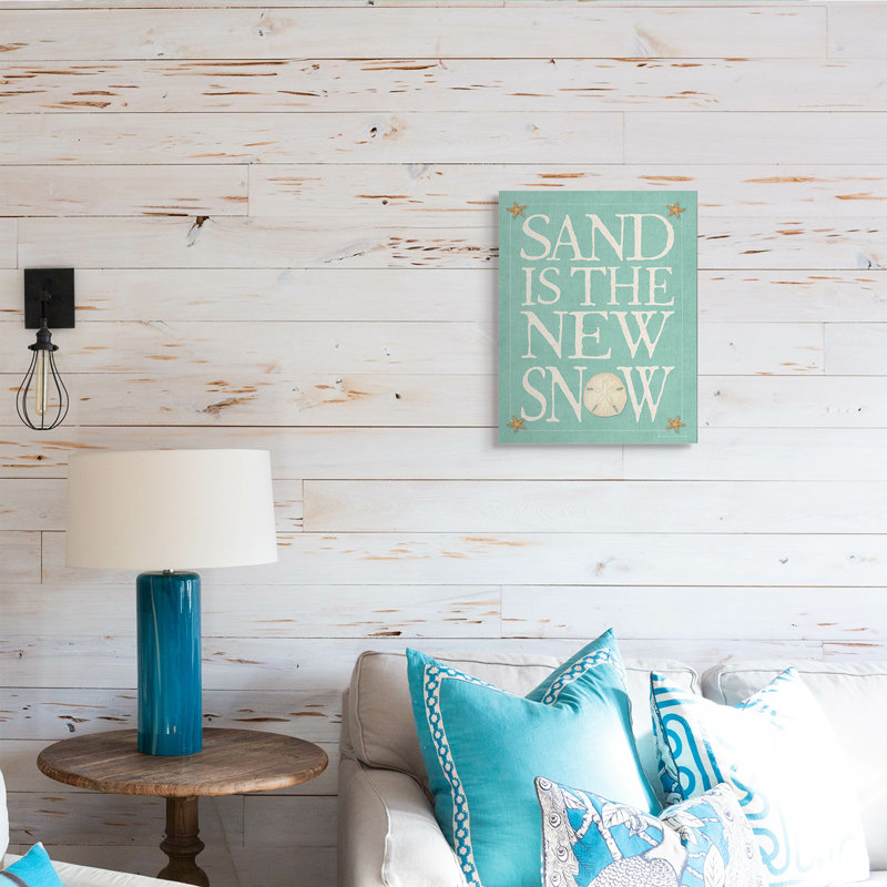 «Sand Is The New Snow», étoile de mer d'hiver nautique, Toile tendue, H 20 po x l 16 po