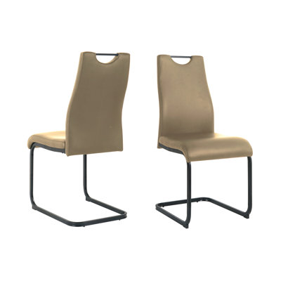 Stuhl 48cm H Upholstered Metal Cantilever Chair