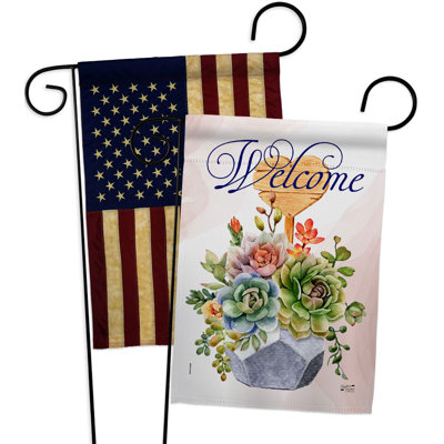 Drapeau de jardin à 2 faces en polyester / mélange de polyester 19 x 13 po