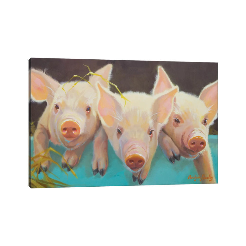 Life As A Pig I by Carolyne Hawley - Wrapped Canvas Print, 66.04 cm H x 45.72 cm W x 3.175 cm D