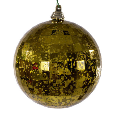 Vickerman 4" Mirror Mercury Ornament. It includes 6 pieces per bag.