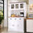 71" Kitchen Hutch Storage Cabinet With Charging Station-1906738376