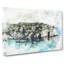 Sailing Boat In Formentera Spain In Abstract - Wrapped Canvas-55341248