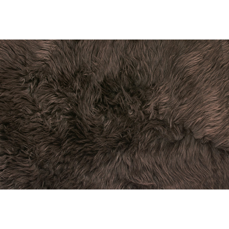 Tapis en peau de mouton chocolat 48 "x 72" x 2 "Quattro, Nouveauté 4 pi x 6 pi