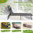 Serik 73.5" L Metal and Sling Folding Outdoor Chaise Lounge-702019140