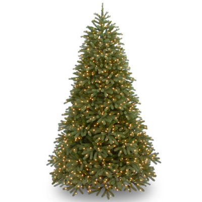 Flocked Pre-Lit Fir Christmas Tree