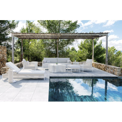 Catalina Outdoor Ottoman with Cushion