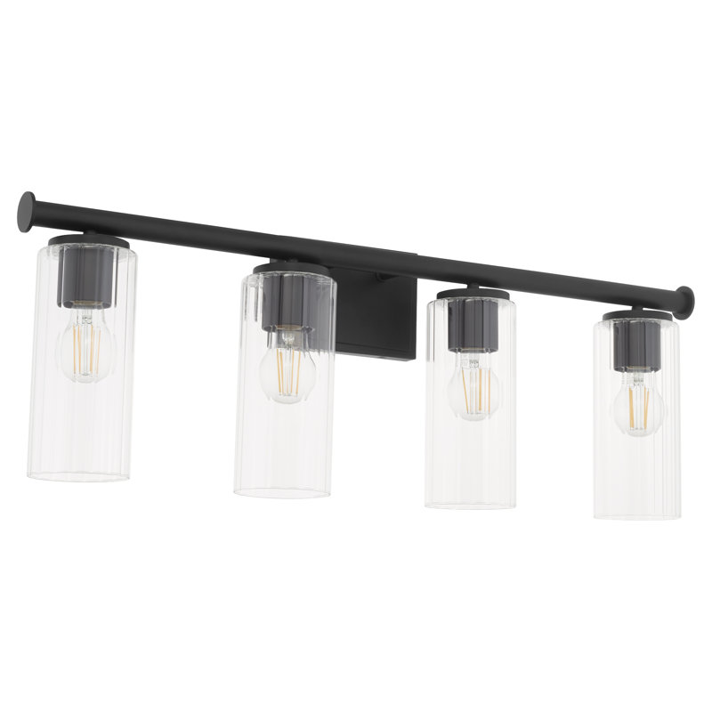 Ensemble de meuble-lavabo 4 lumières Mercier, Matte Black