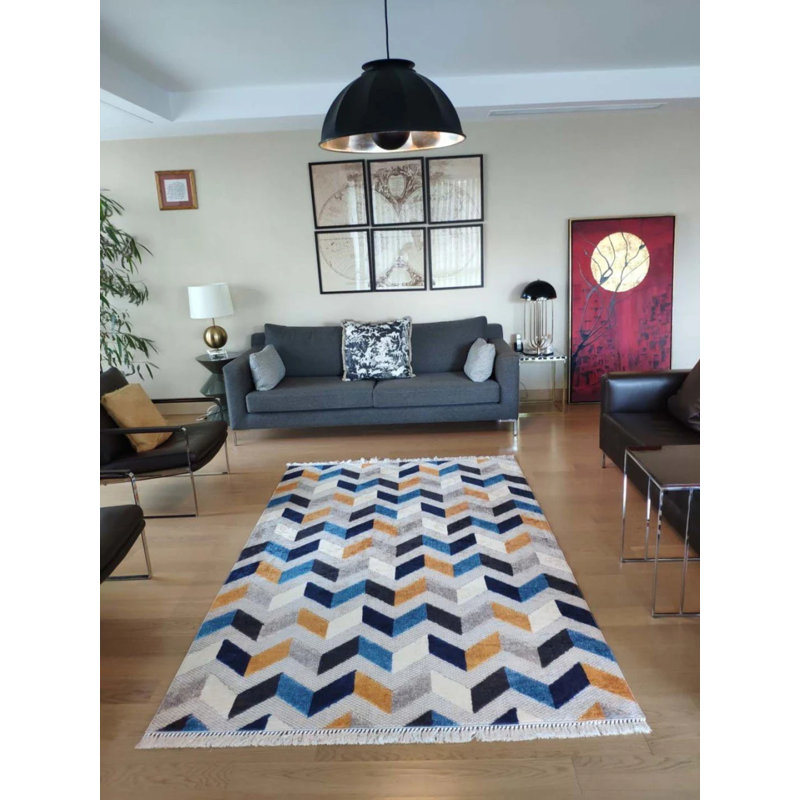 Tapis Masanao avec envers antidérapant, Tapis de couloir 2 pi 7 po x 16 pi 5 po