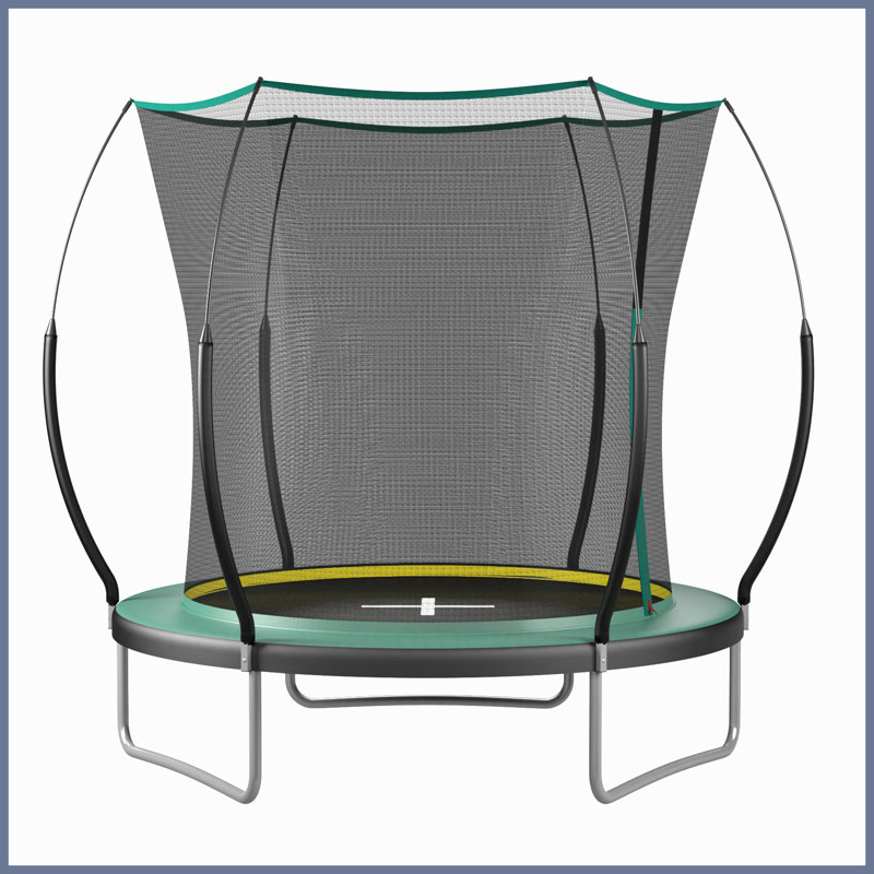 8FT Springfree No Gap Trampoline- Green, Green