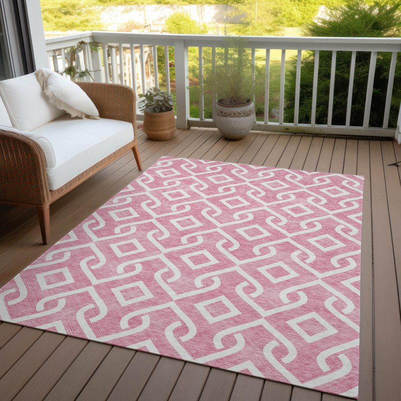 Tapis intérieur / extérieur Kaylani avec envers antidérapant, Rectangle 5 pi x 7 pi 6 po