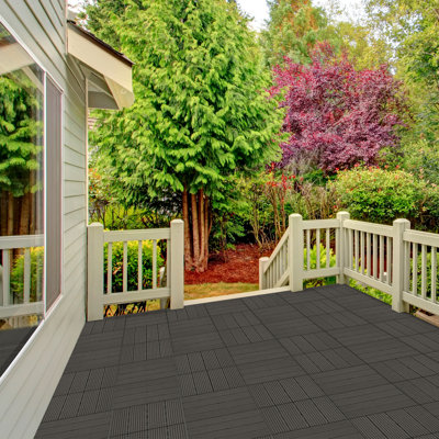 11.63" x 11.63" Plastic Interlocking Deck Tile