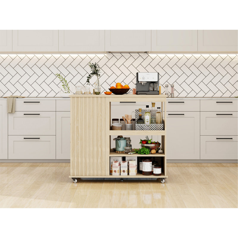 Versatile Kitchen Island Cart With Smooth Functionality And Stylish Design