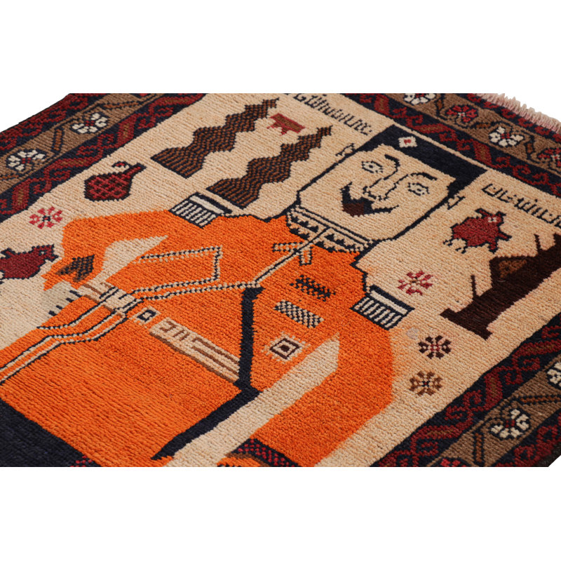 Hand Knotted Wool Geometric Area Rug