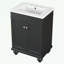 Meuble-lavabo moderne avec lavabo en céramique et tablette réglable-2132548649