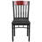 Ringel Vertical Back Metal and Wood Restaurant Chair with Vinyl Seat-24691299