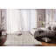 Tapis ovale gris à motif floral Attell-22280915