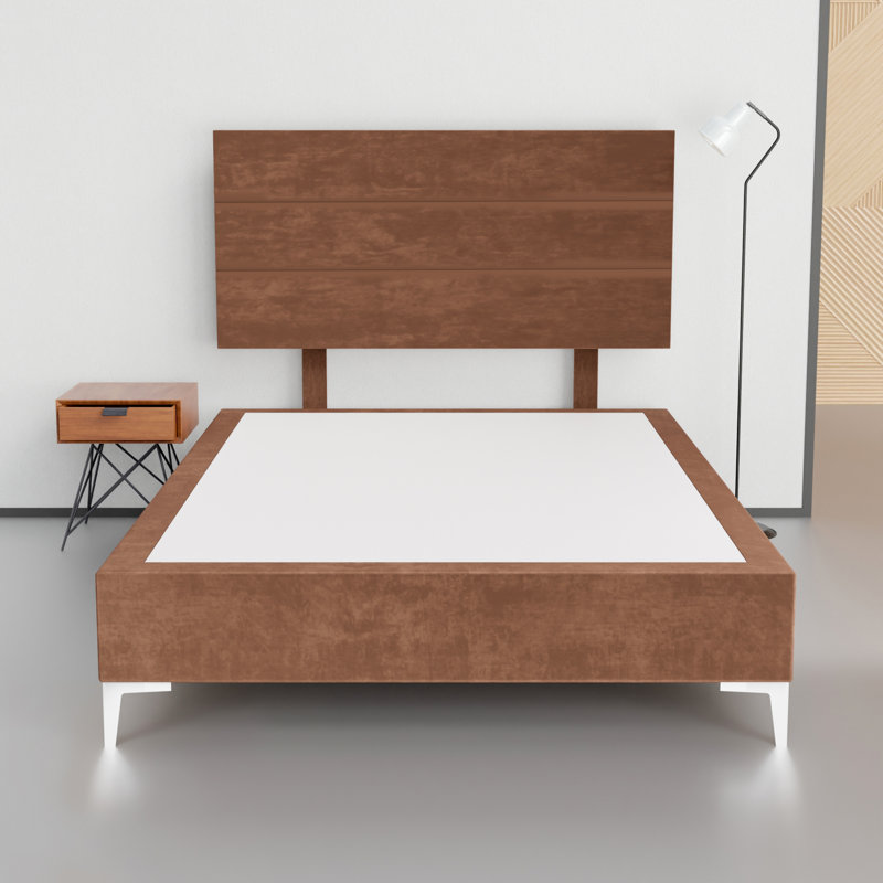 Lit plateforme tapissier Allivia, Simple TG, Noir