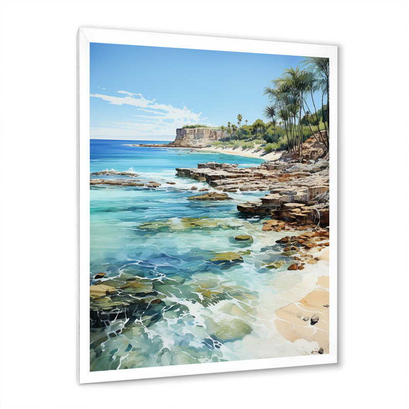 Photo de plage - Paradis tropical III - Reproductions encadrées de plage côtière, H 40 po x l 30 po x P 1,5 po