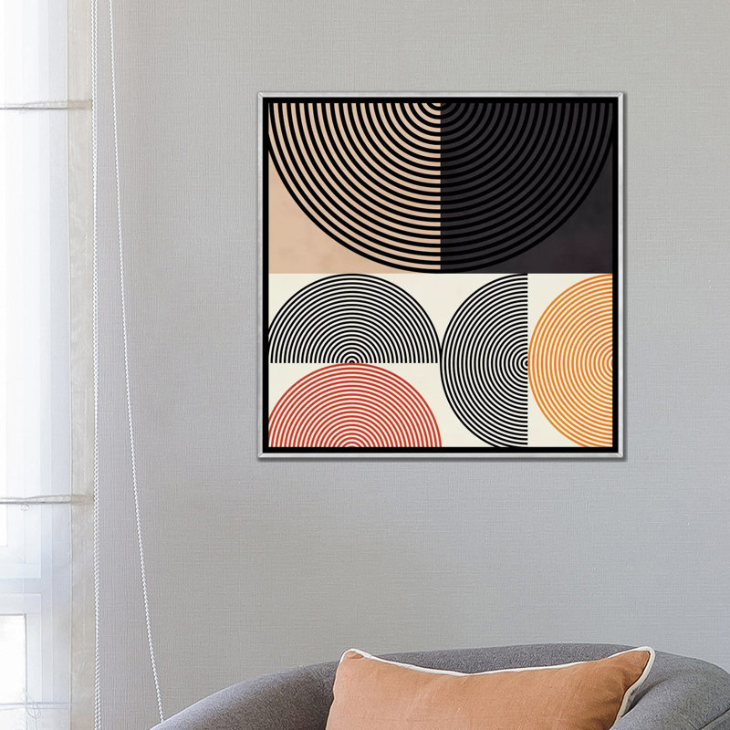 «Lines and Shapes II» par Ana Rut Bré - impression d'art graphique, Aucun mat, H 26 po x l 26 po x P 1,5 po