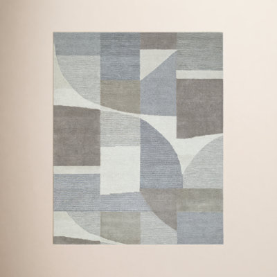 Linn Gray Hand-Tufted Abstract Rug