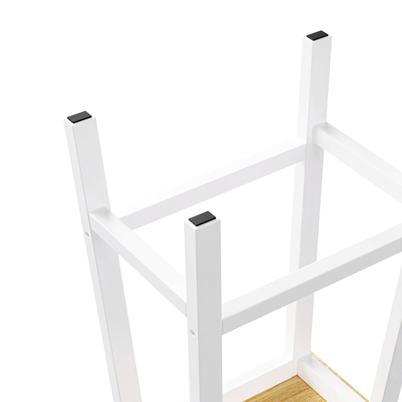 Large Kitchen Island with 2 Bar Stools, Power Outlet, White, 36.4" H x 53.14" W x 29.52" D