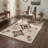 Abrahamson Mirage Geometric Machine Washable Beige / Brown Indoor Area Rug with Non-Slip Backing-2107715254