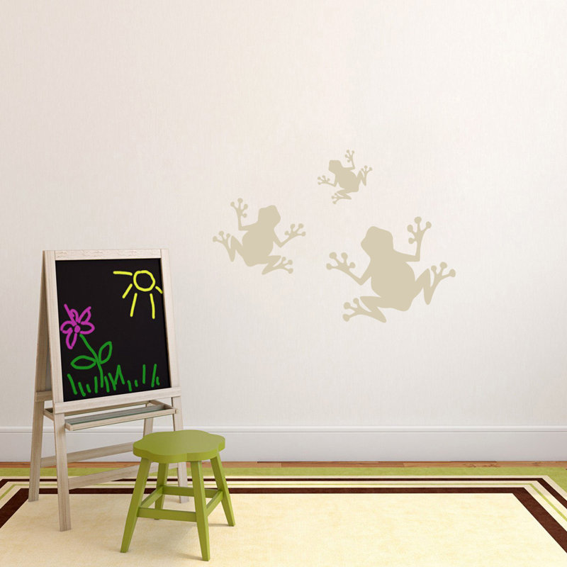 Ensemble d'adhésif décoratif 3 pièces grenouilles, Beige