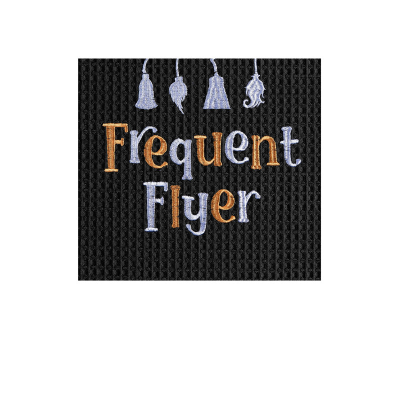 Serviette de cuisine Frequent Flyer Witch Broom Halloween