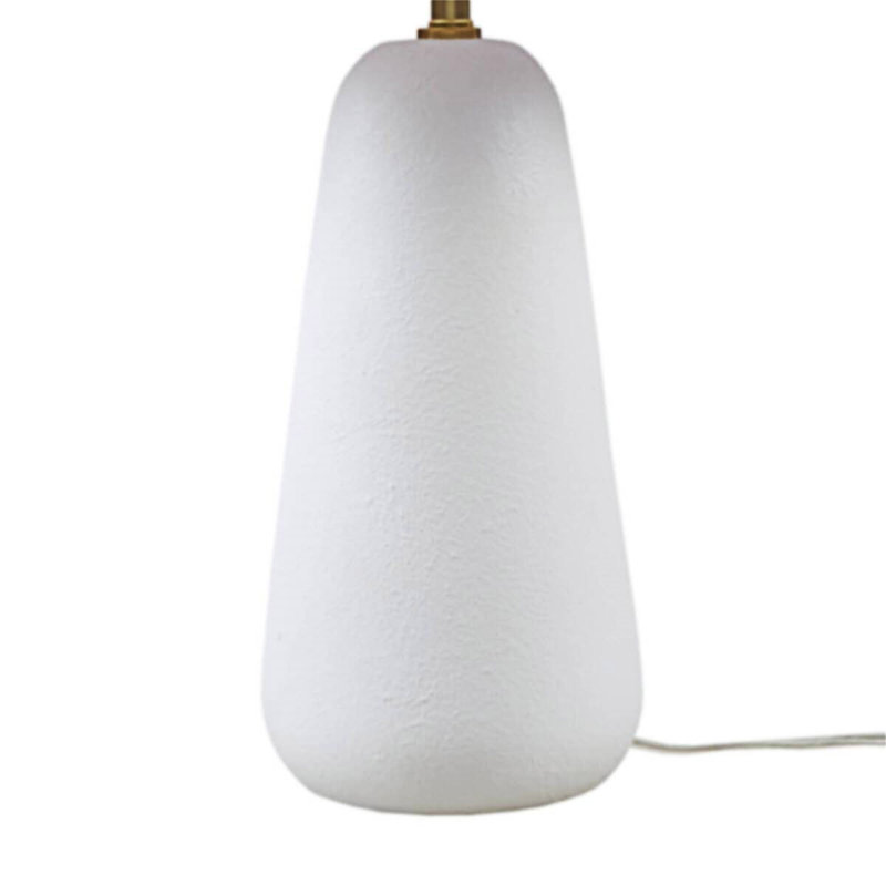 Ceramic Table Lamp With Fluted Fabric Shade