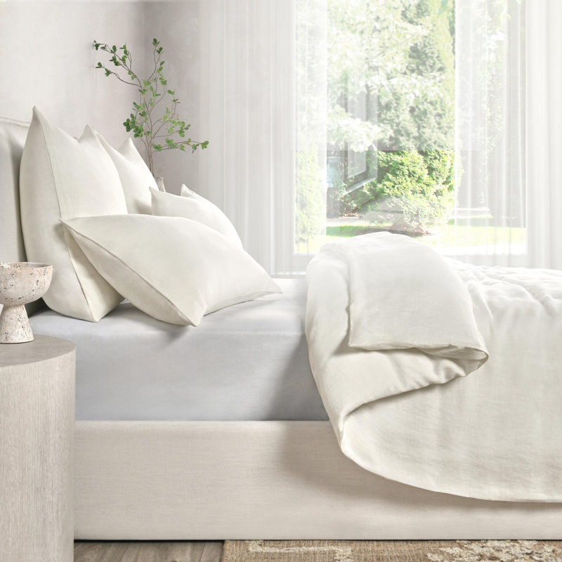 Paloma Hemp Fabric King Duvet, King Duvet Cover, Ivory