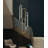 Markiya Dimmable LED 6 Ring Rectangle Chandelier Modern Black Stair Chandeliers High Ceiling Chandelier for Foyer